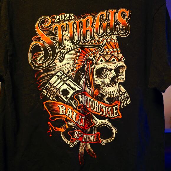 Sturgis motorcycle rally t shirt 2023 size large - Picture 1 of 6